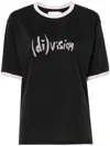 (d)ivision Logo-embroidered Organic Cotton T-shirt In Black