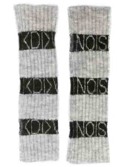 (d)ivision Logo-intarsia Arm Warmers In Gray