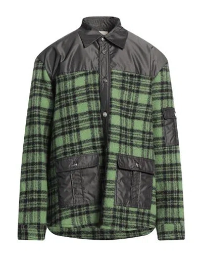 (d)ivision (di)vision Man Shirt Green Size M Wool, Polyamide