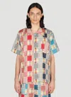 (d)ivision Patchwork Short-sleeve Shirt In Red