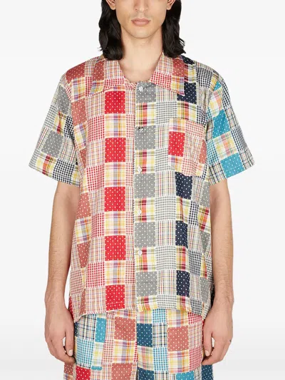 (D)IVISION PATCHWORK SHORT-SLEEVE SHIRT