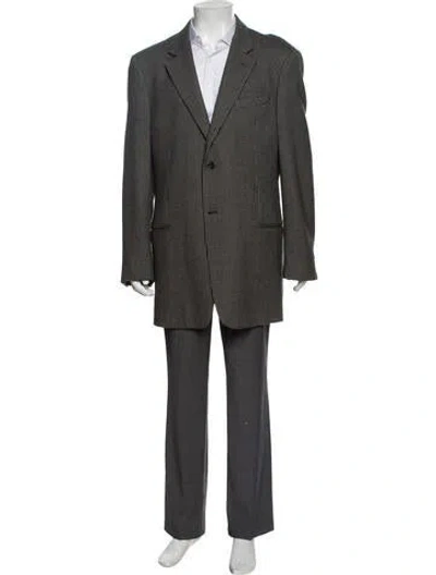 Pre-owned (d)ivision Wool Patterned Blazer In Black