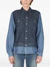 (d)ivision X Won Hundresd Hybrid Denim-weave Colour-block Shirt