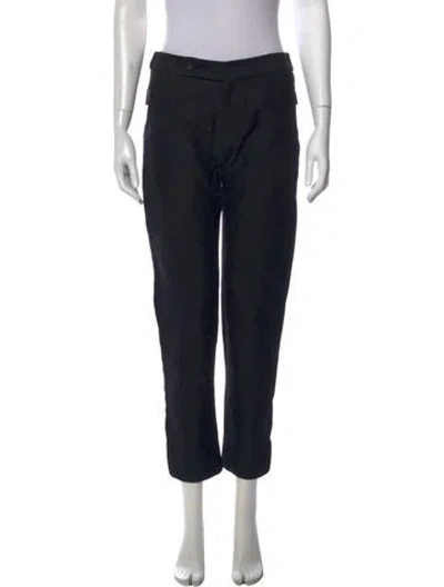 Pre-owned Divka Straight Leg Pants In Black