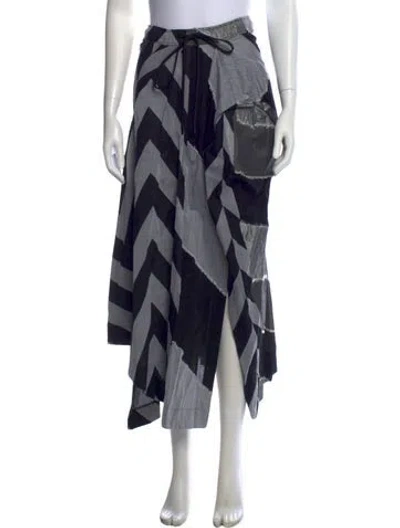 Pre-owned Divka Striped Midi Length Skirt W/ Tags In Multi