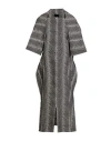 Divka Woman Overcoat & Trench Coat Black Size 3 Polyester, Wool, Acrylic, Nylon, Polyurethane