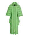 Divka Woman Overcoat & Trench Coat Green Size 3 Polyester, Wool, Acrylic, Nylon, Polyurethane