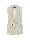 Dixie Belted Sleeveless Suit In Neutral