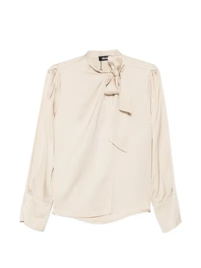 Dixie Bow-detail Long-sleeve Blouse In Neutral