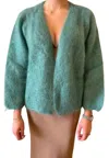 Dixie Cardigan Woman  In Wool In Green