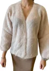 Dixie Cardigan Woman  In Wool In White