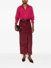 Dixie Corduroy Skirt In Red