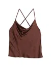 Dixie Cross-back Top In Brown