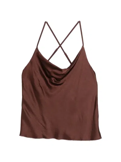 Dixie Cross-back Top In Brown