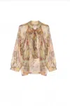 Dixie Desert Rose Whisper Blouse In Multi In Brown