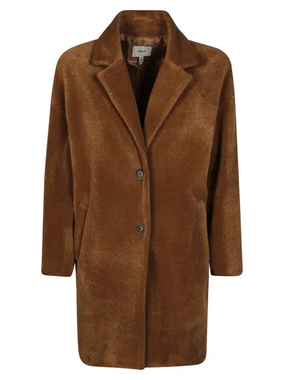 Dixie Double-breasted Oversized Coat With Wide Lapels In Red