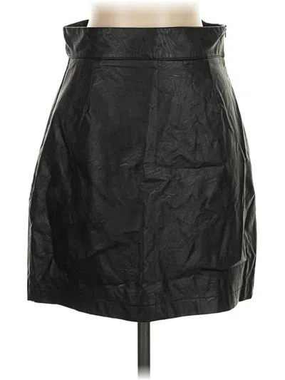 Pre-owned Dixie Faux Leather Skirt In Black