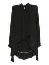 Dixie High-neck Asymmetric Blouse In Black