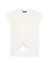 Dixie Knot-front Shirt In White