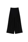 Dixie Lisette Wide Leg Pants With Slit In Black In Black