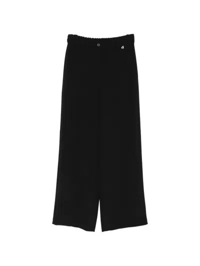 Dixie Logo-plaque Wide-leg Trousers In Black