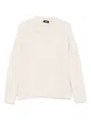 Dixie Long-sleeve Crew-neck Sweater In White