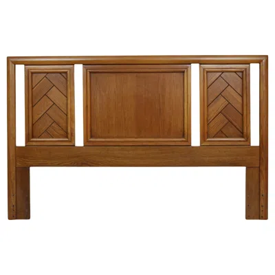 Pre-owned Dixie Mid-century Modern Queen Size Headboard By  In Brown