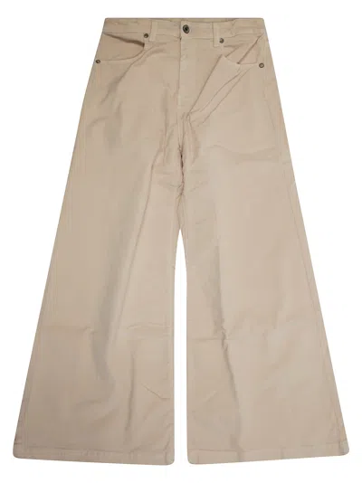Dixie Mini Flare Trousers In Bianco