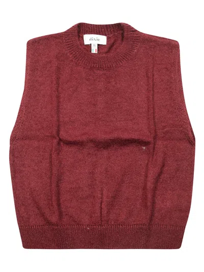 Dixie Mini Gilet Sweater - Kids' Fashion Essential In Bordeaux