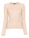 Dixie Open-knit Sweater In Pink