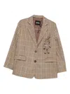 Dixie Plaid Wool Jacket In Brown