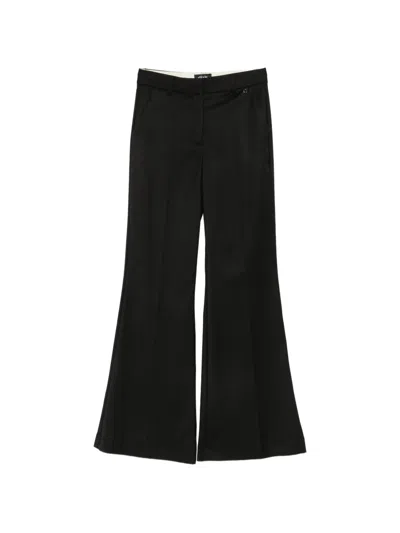 Dixie Pressed-crease Flared Trousers In Black
