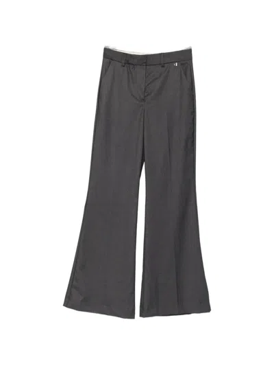 Dixie Pressed-crease Wide-leg Trousers In Gray