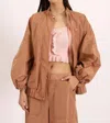 Dixie Re-nylon Blouson Jacket In Tan In Multi