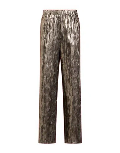 Dixie Restock Woman Pants Gold Size S Polyester, Elastane