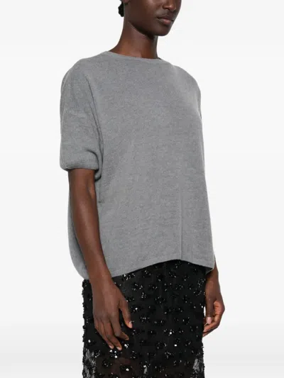Dixie Short-sleeve Sweater In Gray
