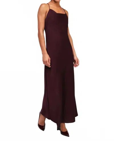 Dixie Sienna Cowl Neck Slip Dress In Burgundy In Red