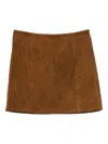Dixie Suede Mini Skirt In Brown