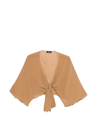 Dixie Tie-front Top In Brown