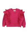 Dixie Toddler Girl Sweatshirt Fuchsia Size 6 Cotton In Pink