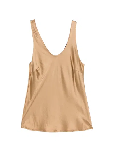 Dixie V-neck Top In Brown
