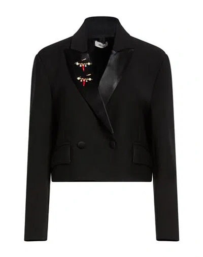Dixie Woman Blazer Black Size M Polyester, Viscose, Elastane