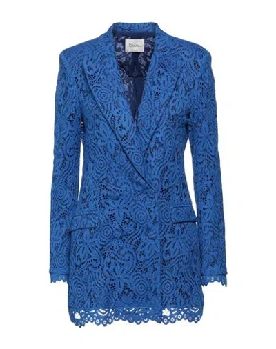 Dixie Woman Blazer Blue Size M Viscose, Cotton, Polyamide