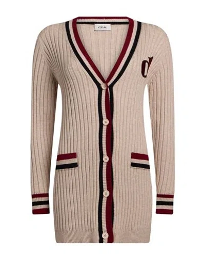 Dixie Woman Cardigan Beige Size S Viscose, Polyester, Polyamide In Animal Print