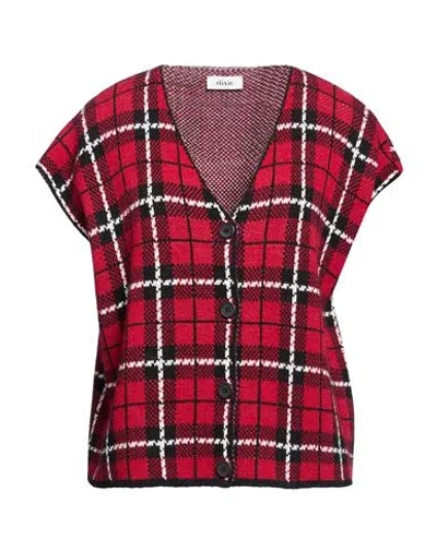 Dixie Woman Cardigan Red Size Onesize Acrylic, Viscose, Wool, Alpaca Wool