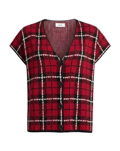 Dixie Woman Cardigan Red Size Onesize Acrylic, Viscose, Wool, Cashmere