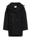 Dixie Woman Coat Black Size M Wool, Polyester, Polyamide In Black