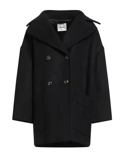 Dixie Woman Coat Black Size M Wool, Polyester, Polyamide