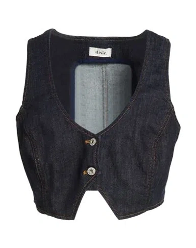 Dixie Woman Denim Outerwear Blue Size M Cotton, Elastane