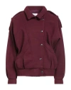 Dixie Woman Jacket Burgundy Size S Polyester, Acetate, Wool In Burgundy
